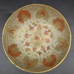 Vintage Ornate Pedestal Bowl Floral Etched Metal Centerpiece Dish. Fixed Price $17.59.