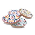 Lorren Home Trends Decorative Bone Pasta Bowls With Floral Pattern, Set Of 4. Fixed Price $61.95.