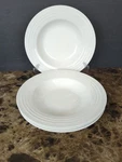 Set Of 4 Jeff Banks Home Orbit Embossed Rimmed Soup Bowls Porcelain. Fixed Price $49.99.