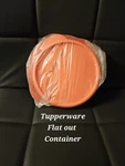 Tupperware #5453A-8 Flat Out Expandable Collapsible Bowl Orange Cup W/ Lid. Fixed Price $11.00.