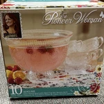 The Pioneer Woman Adeline 10 Piece Glass Punch Bowl Set Bridal Shower Party. Fixed Price $59.95.