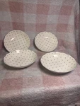 Nikko American Country Forget Not Blue Floral Scalloped 4 Soup / Cereal Bowls. Fixed Price $35.00.