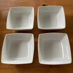 Better Homes & Garden 4 Cereal Soup Bowls Square 6-3/8" X 2.5" Porcelain White. Fixed Price $28.99.
