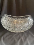 Toscany Style Hand Cut Lead Crystal Boat-shaped Bowl. Fixed Price $18.97.