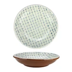 Kaemingk 12.25" French Countryside Green And Blue Flower Round Terracotta Bowl. Fixed Price $45.35.