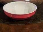 Emile Henry Cerise Provencale Red Pasta Bowl France 7.50" Pristine. Fixed Price $25.00.