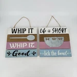 Set Of 2 Kitchen Wall Signs Whip Good & Life Is Short Lick The Bowl 10X10. Fixed Price $25.00.