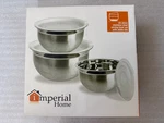 Imperial Home 6 Piece Stainless Steel Mixing Bowl Set. Fixed Price $21.99.