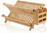 New Williams Sonoma Novayeah Bamboo Wood 2 Tier Folding Dish Utensil Drying Rack. Fixed Price $35.00.