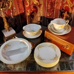 Celebrate Vintage Floral Porcelain Mixed Set Plates, Serving Bowls, Dishes Japan. Fixed Price $85.00.