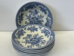 Set Of 6 Royal Stafford England 'asiatic Pheasant 7 5/8 Bowl Blue White. Fixed Price $53.99.