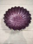 Julia Knight, Peony, 8.5 Round Deep Bowl, Amethyst, Scalloped, Made India. Fixed Price $30.00.