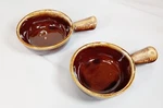 2 Vintage Mccoy Pottery Usa Brown Drip Soup Chili #7050 Set Vtg. Fixed Price $27.00.