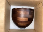 Countertop Wooden Mixing Bowl With Lid For Baking And Serving Brown. Fixed Price $95.00.