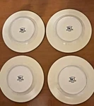 Set Of 4 Pier 1 Sorbet Pale Yellow Beaded Hobnail Rim Salad Plates 8" Italy. Fixed Price $17.95.