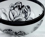 Lenox Crystal Midnight Blossom Medium Serving Bowl Unused Mib. Fixed Price $21.22.