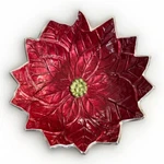 Julia Knight Red Ponsietta 16 Inch Platter Christmas Bowl Pomegranate. Fixed Price $145.69.