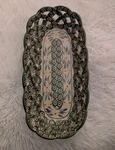 Temptations By Tara Old World Bread Basket Green Cream Lattice Design Ceramic. Fixed Price $30.00.