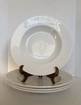 Dudson-set Of Pasta Bowls 12.5 Finest Vitrified White #4034 1800-2002 England. Fixed Price $60.00.