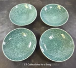 Rare New Set Denby Greenhouse Carved Pasta Bowls 8 3/4" Most Beautfiul. Fixed Price $200.00.