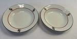 Vtg Disney Mickey & Co Rimmed Soup Bowls Set Of 2 Gibson Overseas Gabbay 8". Fixed Price $24.99.