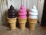 Giant Blow Mold Plastic Ice Cream Store Cone Displays Swirl Safe Cup Lot Of 3. Fixed Price $99.12.