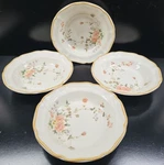 4 Mikasa Silk Bouquet Soup Cereal Bowls Set Vintage Floral Garden Club Retro Lot. Fixed Price $46.87.