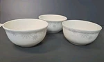 Set Of 3-ROYAL Norfolk White Christmas W/silver Snow Flakes Cereal/soup Bowls. Fixed Price $12.79.