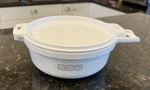 Littonware Microwave Cookware Cup Round Bowl 39278 Lid 39277 Vtg Used Freshp. Fixed Price $18.99.