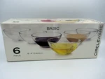 Circleware Set Of 6 Clear Glass Dessert Parfait Cups Bowls 10.2CM 4". Fixed Price $14.96.