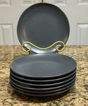 Ikea Dark Gray Matte Stoneware Salad Plates Set Of 6 Modern 7.75 12011-1. Fixed Price $38.00.