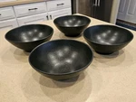 4 Williams Sonoma Apilco Black Reglisse France Porcelain Asian Soup Bowl Dish. Fixed Price $179.99.