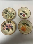 Set Of 4 World Market Hand Painted Fruit Small Bowls Dipping Dishes. Fixed Price $19.95.