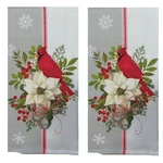 New Of 2 Kay Dee Designs Winterberry Garden Poinsettia Cardinal Terry Towels. Fixed Price $13.99.