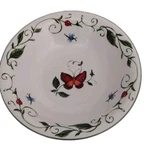 Tabletops Unlimited Red Butterfly 8.25" Soup Salad Cereal Ladybug Bowl Ceramic. Fixed Price $25.00.