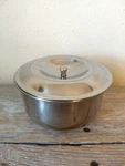 Stainless Steel Dish Bowl Lid D-line Dietary Product Covered Insulated Usa. Fixed Price $16.50.