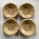 Citrus Grove Beige Swirl Set Of 4 Ceramic Soup Cereal Salad Bowls. Fixed Price $35.00.