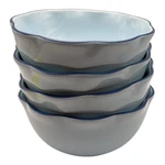 Lenox Kate Spade York Garden Party Stoneware Blue Cereal Bowls S/4. Fixed Price $60.00.