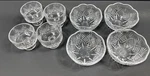 Set Of 8 Dublin Shannon Crystal 4 Taster Dessert Dish 3 Tall & Bowls.. Fixed Price $35.95.
