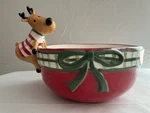 Harry & David 2007 Reindeer On Christmas Candy Bowl. Fixed Price $15.99.
