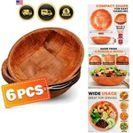 Wooden Salad Set Of 6 7.9"X2" For Food, Lightweight Desig.... Fixed Price $28.79.