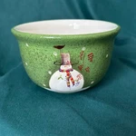 Sakura Oneida Snowmates Green 6 Bowl Snowman Debbie Taylor Kerman Winter Nwt. Fixed Price $6.00.