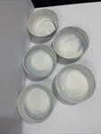 Artisanal Kitchen Supply Blue Marble Swirl Set Of 5 Cereal, Soup Bowls 6 D. Fixed Price $64.35.