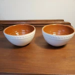 Bobby Flay Bf Creme Soup Or Cereal Bowl Set Of Two 5/8" Cream/terracotta. Fixed Price $12.00.