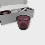 Kosta Boda Set Of 3 Bruk Votive Versatile Durable Glass Bowls Aubergine Purple. Fixed Price $53.99.