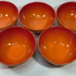 Le Creuset Of 5 Vancouver Ombre Flame Snack Bowls 10 Oz Stoneware. Fixed Price $88.95.