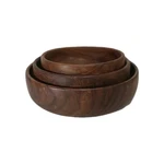 3 Rusticity Wooden Nesting Bowels Grain 7.5" 6.5" 5.5" Handmade. Fixed Price $16.14.