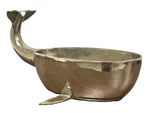 Large Pier 1 Polished Aluminum Whale-form Decorative Bowl Wine Cooler Rare. Fixed Price $75.00.