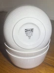 Set 3 Ikea Oflantligt Creamy White 5 1/8 Porcelain Cereal Bowls Turkey 20726. Fixed Price $59.95.