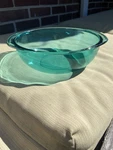 Pyrex Glass Dish Peacock Turquoise Aqua Blue 2 Qt- Cookware Ovenware. Fixed Price $12.99.